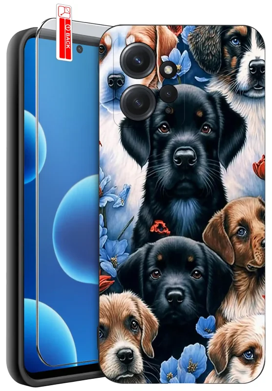 etui-do-xiaomi-redmi-note-12-4g-malowane-rozne-wzory-z-psem-ze-szklem
