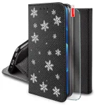 Etui do Xiaomi 14T zamykane z wzorami świątecznymi ze szkłem
