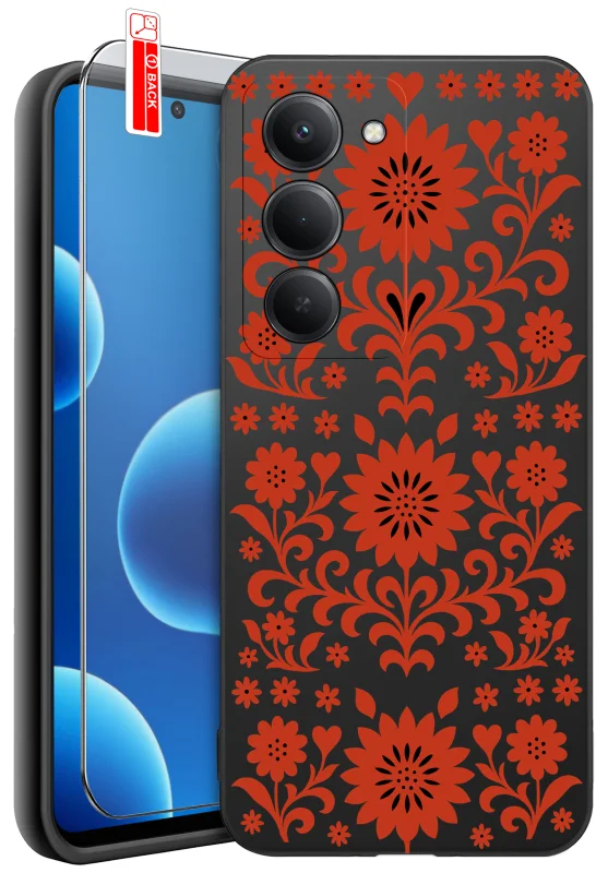 etui-do-xiaomi-redmi-15-4g-5g-rozne-wzory-ludowe-ze-szklem