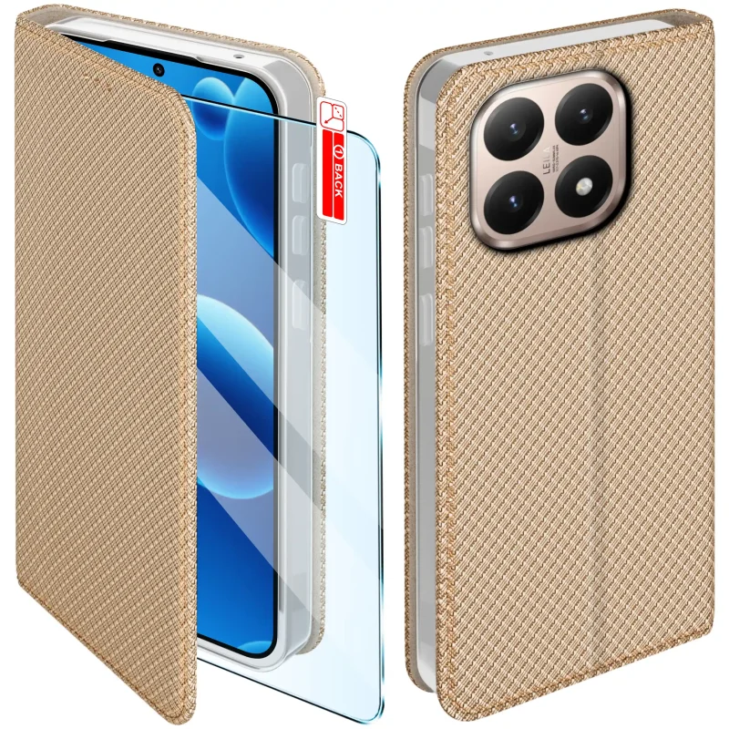 etui-do-xiaomi-15t-5g-zlote-zamykane-ze-szklem