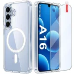 Etui do Samsung Galaxy A16 5G bezbarwne Magsafe ze szkłem