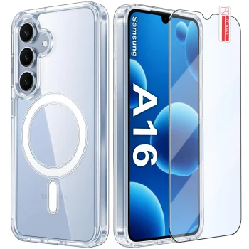 Etui do Samsung Galaxy A16 5G bezbarwne Magsafe ze szkłem