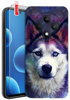 Etui do Oppo Reno 12 F 5G / 12 FS 5G różne wzory z psem ze szkłem