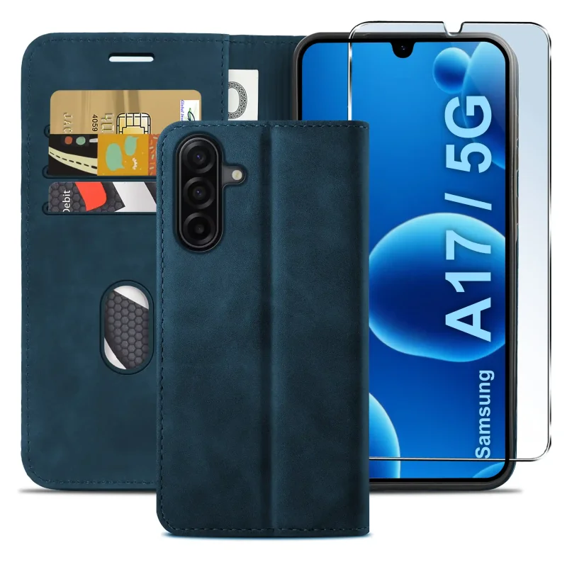 etui-do-samsung-galaxy-a17-5g-skorzane-velvet-zamykane-granatowe-ze-szklem