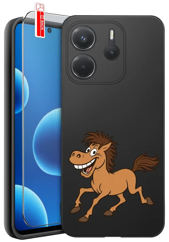 etui-do-xiaomi-redmi-note-14-5g-rozne-wzory-z-koniem-ze-szklem