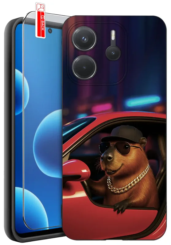 etui-do-xiaomi-redmi-note-14-5g-rozne-wzory-z-kapibara-ze-szklem