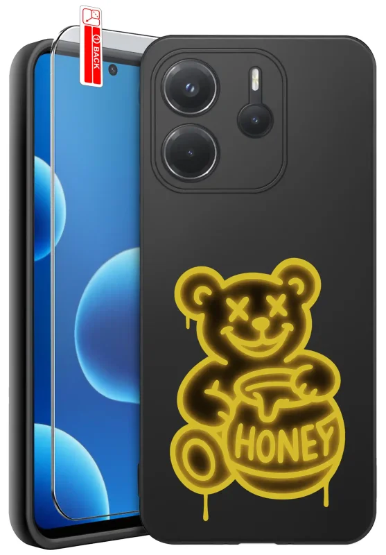 etui-do-xiaomi-redmi-note-14-5g-rozne-wzory-z-misiem-ze-szklem
