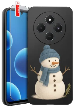 Etui do Xiaomi Redmi 14C różne wzory zimowe ze szkłem