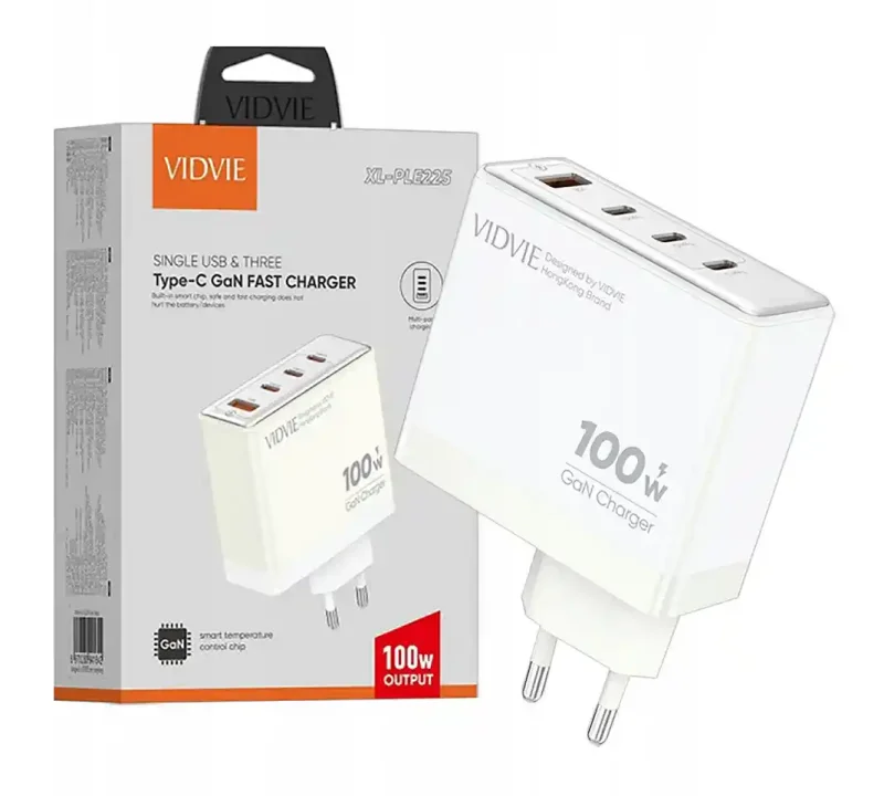 szybka-ladowarka-sieciowa-vidvie-100w-usb-i-usb-c-biala