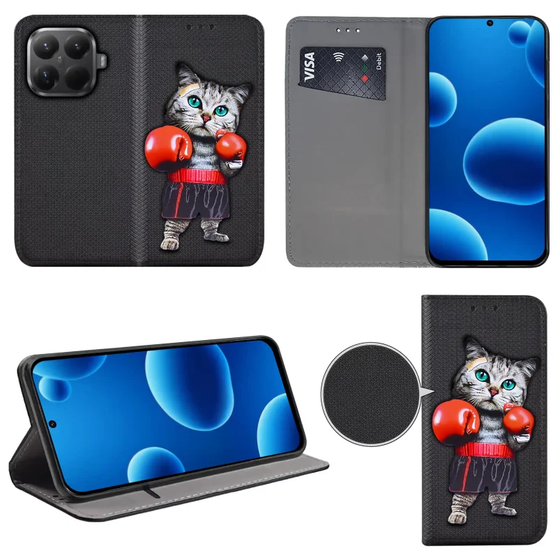etui-do-xiaomi-15t-pro-5g-zamykane-malowane-wzor-kot-ze-szklem