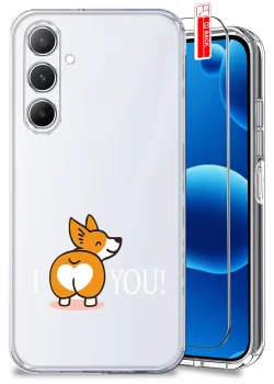 Etui do Samsung Galaxy M34 5G przeźroczyste różne wzory walentynkowe ze szkłem