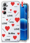 Etui do Samsung Galaxy S24+ Plus przeźroczyste różne wzory walentynkowe ze szkłem