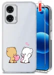 Etui do Motorola G35 5G przeźroczyste różne wzory walentynkowe ze szkłem