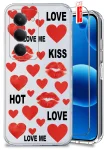 Etui do Xiaomi Redmi 15 5G / 5G przeźroczyste różne wzory walentynkowe ze szkłem