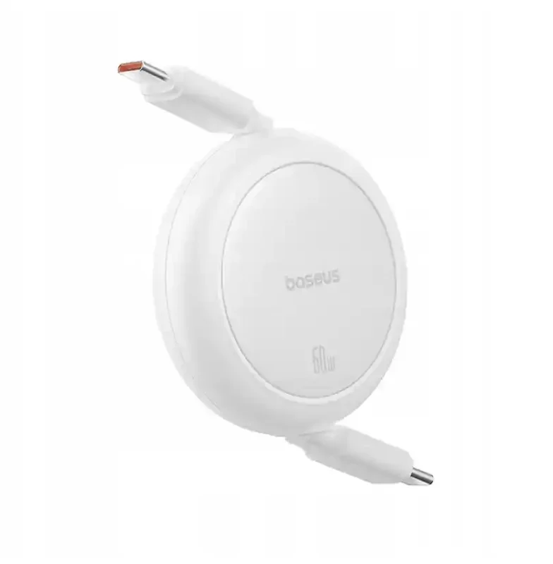 Zwijany kabel Baseus 2x USB-C 60W 1m w kompaktowej formie