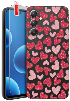 Etui do Samsung Galaxy A35 5G różne wzory walentynkowe ze szkłem