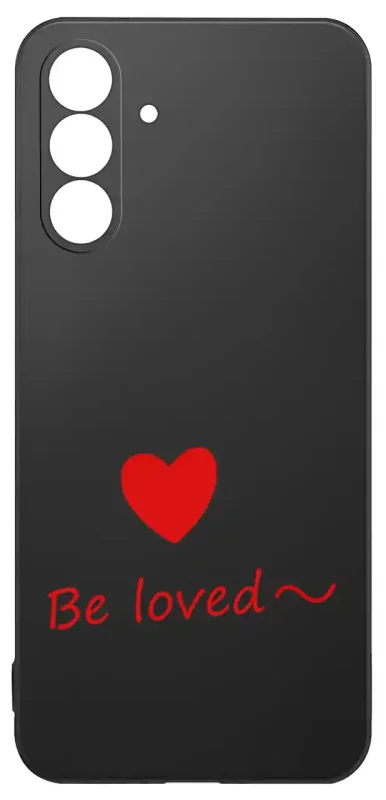 Etui do Samsung Galaxy A56 5G z walentynowym wzorem - czerwonym sercem i napisem „Be loved”