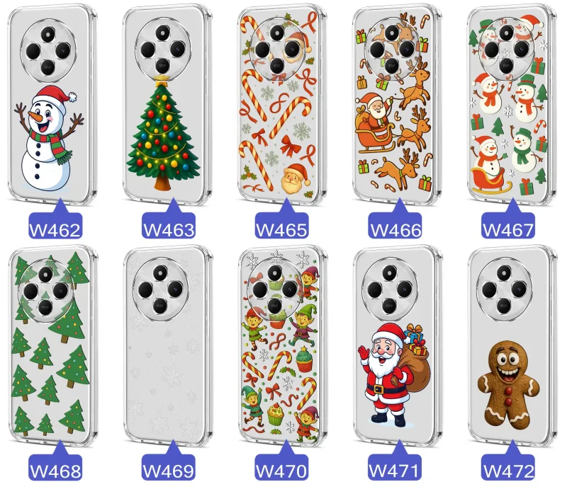 Kolekcja nadruków świątecznych i zimowych do Xiaomi Redmi 14C - choinki, Mikołaje, pierniki