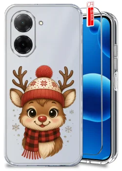 Etui do Xiaomi Redmi A5 przeźroczyste z wzorami świątecznymi ze szkłem