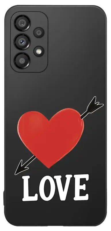Etui walentynkowe do Samsung Galaxy A53 5G z sercem i napisem love