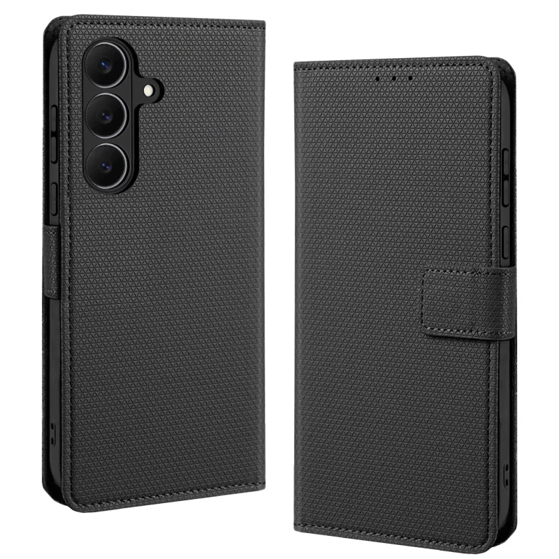 Etui do Samsung Galaxy S25 FE z klapką z zapięciem w kolorze czarnym