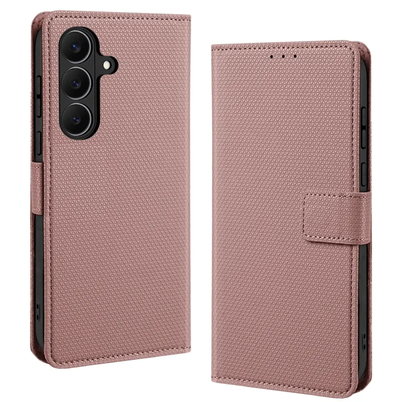 Etui do Samsung Galaxy S25 FE z klapką z zapięciem w kolorze różowym