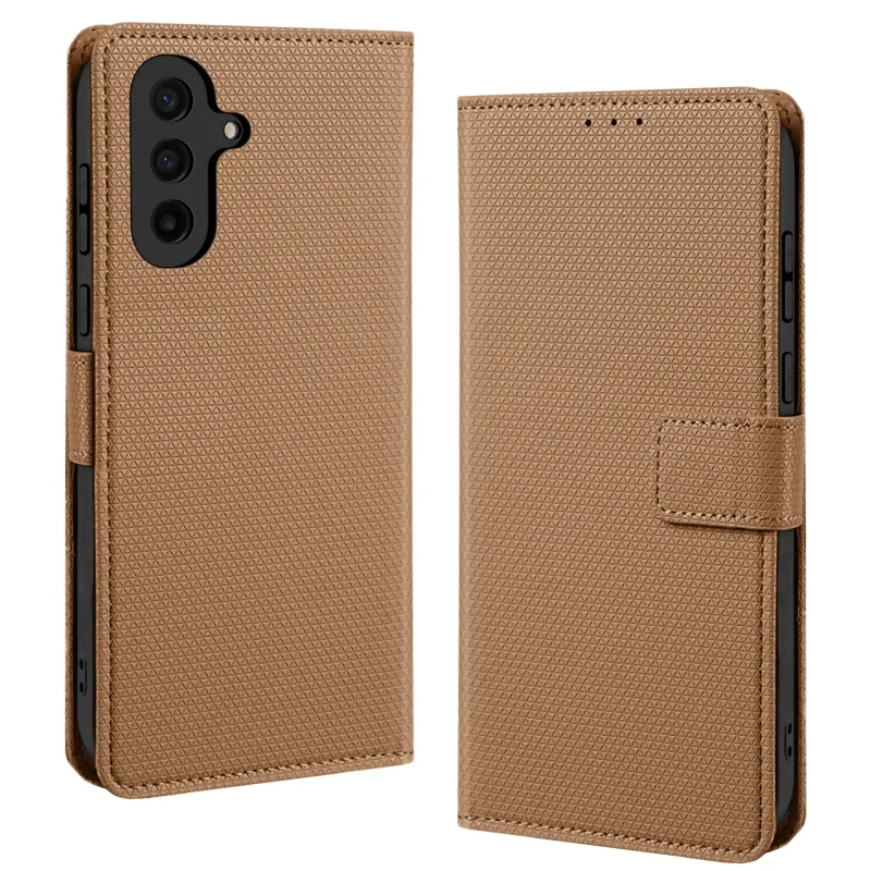Etui do Samsung Galaxy A36 5G / A37 5G / A56 5G z klapką z zapięciem w kolorze brązowym