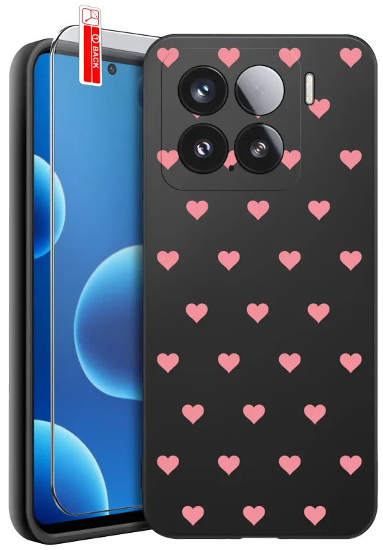 Etui do Xiaomi 15 z walentynkowym wzorem - różowe serduszka