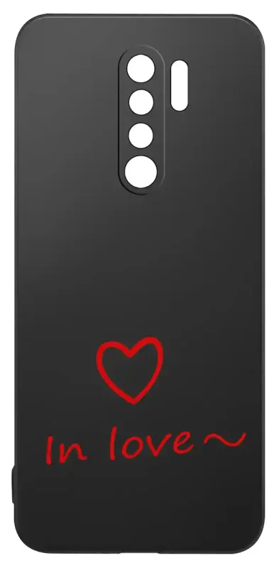 Walentynkowy case do Xiaomi Redmi 9 z sercem i napisem In love