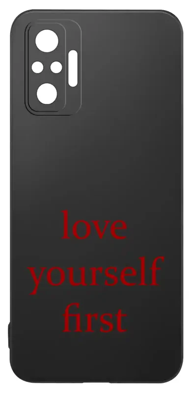 Walentynkowy case do Xiaomi Redmi Note 10 Pro z napisem love yourself first