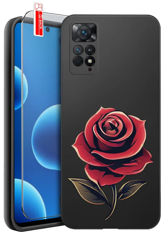 Etui do Xiaomi Redmi Note 11 Pro z walentynkowym wzorem - czerwona róża