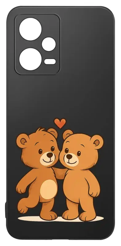 Walentynkowy case do Xiaomi Redmi Note 12 5G z misiami i sercem