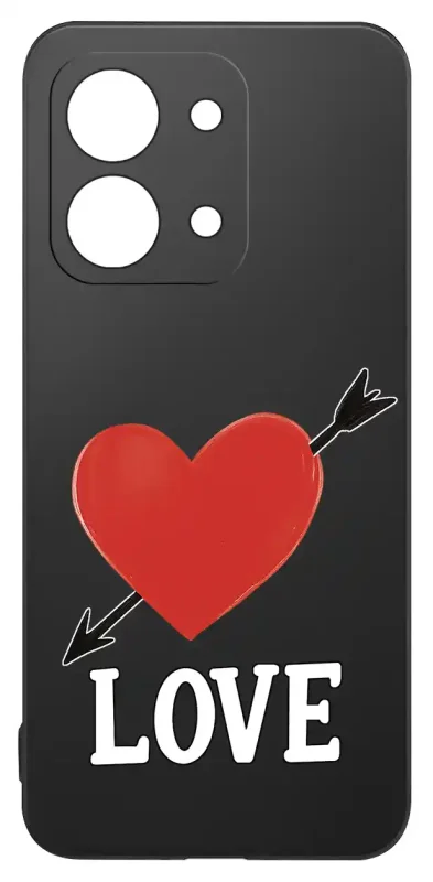 Walentynkowy case do Xiaomi Redmi 15C 5G z sercem i napisem love