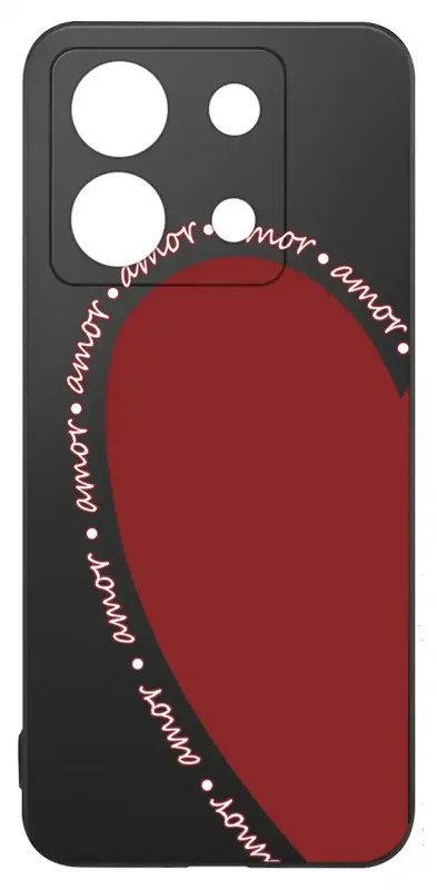Walentynkowy case do Xiaomi Redmi Note 13 Pro 4G z sercem i napisem amor