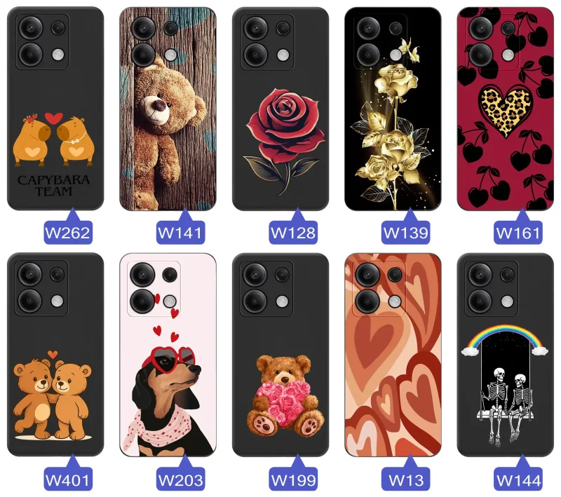 Różne wzory do Xiaomi Redmi Note 14s – motywy inspirowane miłością