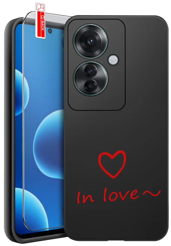 Walentynkowy case do Oppo Reno 11 F 5G z sercem i napisem In love