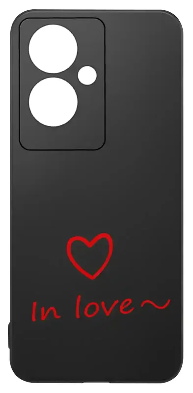 Etui do Oppo Reno 11 F 5G z walentynkowym wzorem - serce i napis In love