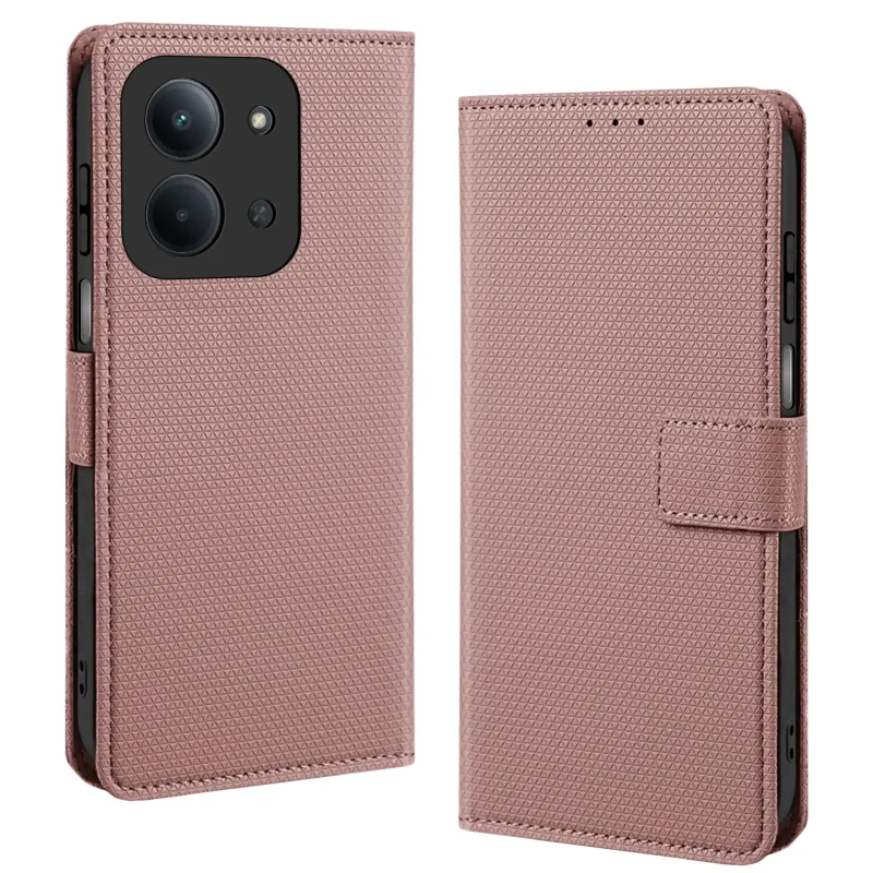 Etui do Xiaomi Redmi 15C z klapką z zapięciem w kolorze różowym