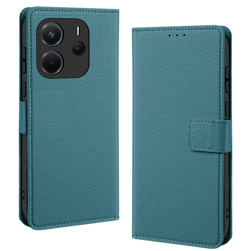 Etui do Xiaomi Redmi Note 14 4G z klapką z zapięciem w kolorze niebieskim