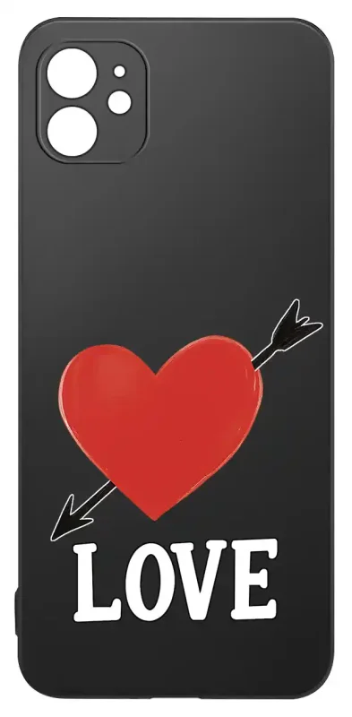 Walentynkowy case do iPhone 12 z sercem i napisem love