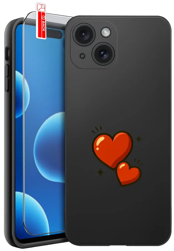 Etui do iPhone 15 z walentynkowym wzorem serc