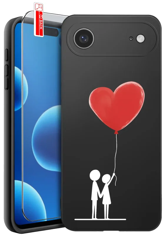 Etui do iPhone Air z walentynkowym wzorem dwóch misi z sercem