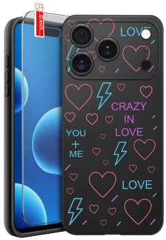 Etui do iPhone 17 Pro / 18 Pro różne wzory walentynkowe ze szkłem