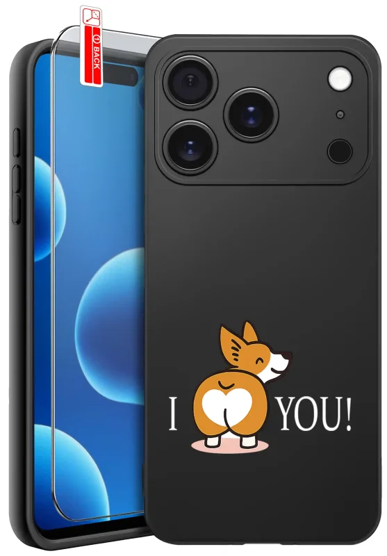 Etui do iPhone 17 Pro Max z walentynkowym wzorem dwóch misi z sercem