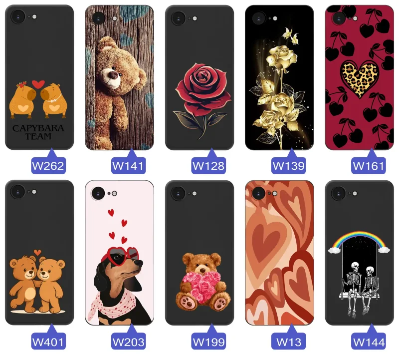 Różne wzory do iPhone 16e / 17e – motywy inspirowane miłością