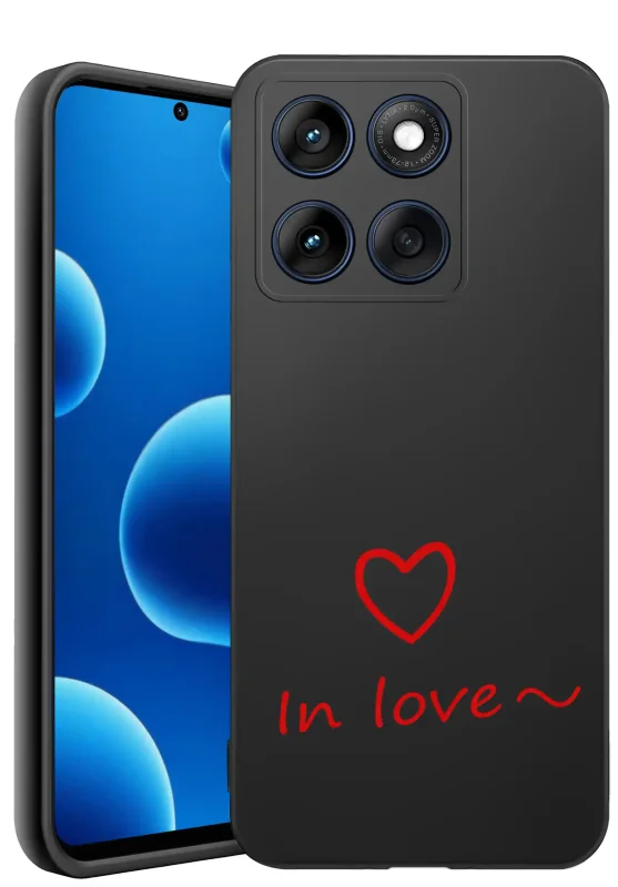 Etui do Motorola Edge 60 / 60 Fusion 5G z walentynkowym wzorem - serce i napis In love
