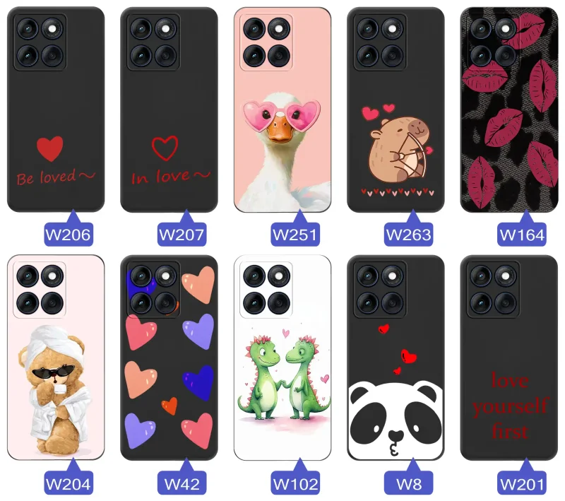 Wzory romantyczne do Motorola Edge 60 Pro 5G – romantyczne napisy, serca, słodkie zwierzęta