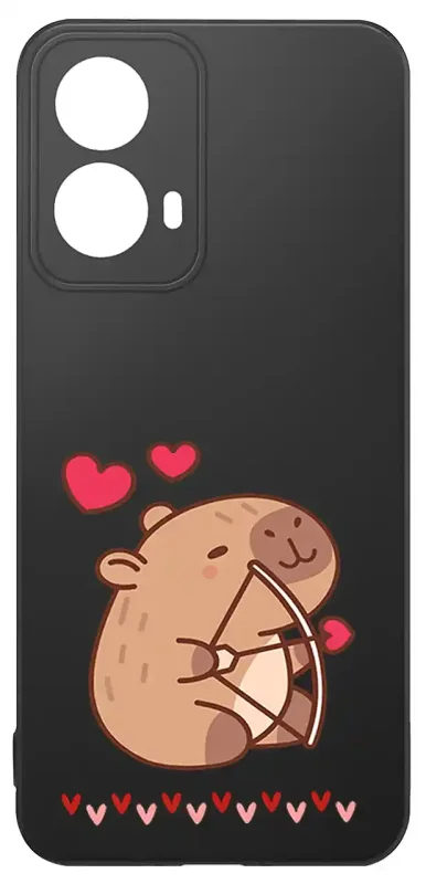 Walentynkowy case do Motorola Moto G85 5G z kapibarą i sercem