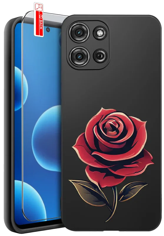Etui do Motorola Moto G75 5G z walentynkowym wzorem czerwonej róży