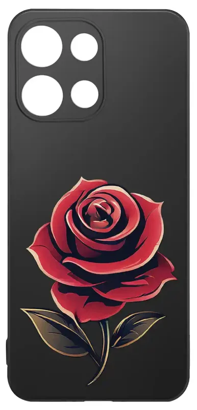 Walentynkowy case do Motorola Moto G75 5G z czerwoną różą